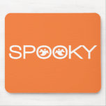Spöklik typografi Halloween Mousepad Mus Mattor
