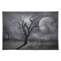 Spöklikt landskap Halloween - bordstablett