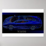 Sportbil för jaguar XJ 220 Affischer
