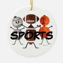 Sportfantasttecknad Juldekoration