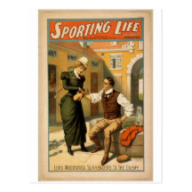 Sportsligt liv vykort