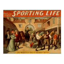 Sportsligt liv vykort