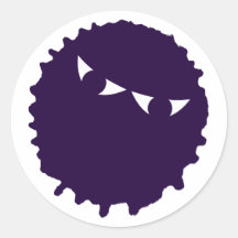 Spritzer Monster splash Runde Sticker