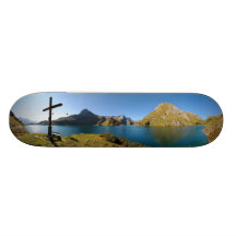 Spullersee berg sjön Vorarlberg Österrike Skateboards