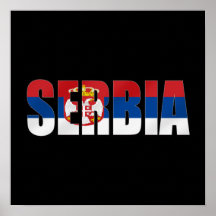 Srbija för Serbia logotypflagga logotyp för fotbol Posters