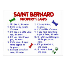 ST BERNARD egendomlagar 2 Vykort