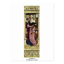 St. Elizabeth vid Holbein D. Ä. Hans Vykort