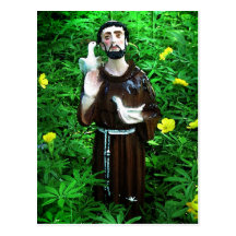 St Francis av Assisi Vykort