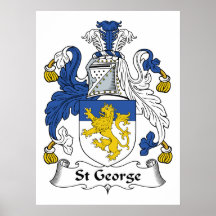St George familjvapensköld Affischer