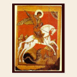 "St George och draken ", vykort