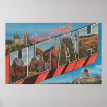 St George Utah - stora brevplatser Posters