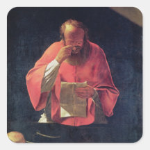 St Jerome läsning Klistermärke