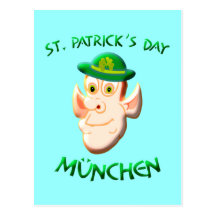 St. Patricks Day München Postkarte