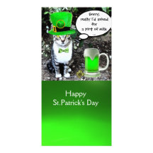 ST PATRICK'S DAYKATT OCH GRÖNTIRLÄNDAREÖL FOTOKORT