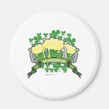 St patrick's dayölbaner - drinkfylleristmuggar kylskåpsnagnet