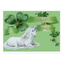 St patrick's dayUnicorn Vykort