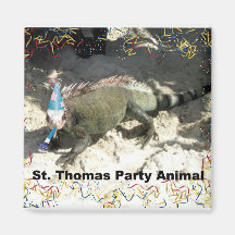 St Thomas partydjur! Kylskåpsnagnet