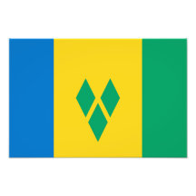 St. Vincent & granatäppelsaftflagga Konstfoto