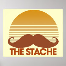 Stache den Retro designen Affisch