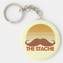Stache den Retro designen Nyckelringar