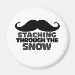 Staching till och med snön magneter