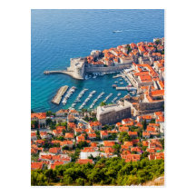 Stad av Dubrovnik från över Vykort