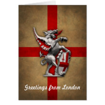 Stad av kortet för London drakehälsning