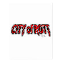 Stad av Rott Merchandise Vykort