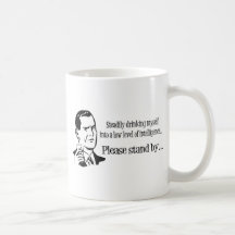 Stadigt dricka den Retro partygrabben Kaffe Mugg