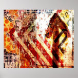 stads- förfalla abstrakt konst posters