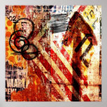 stads- grafitti förfaller affischer