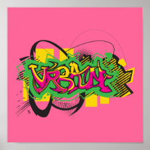 stads- grafittidesign affisch