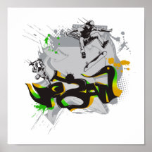 stads- skateboardgrafitti posters