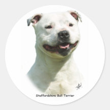 Staffordshire tjurTerrier Rund Klistermärke