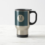 Stålsätta muggen för monogramen för blåttstrecksin