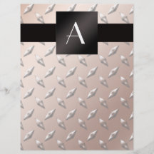Stålsätter den bruna diamanten för monogramen plät flyg blad