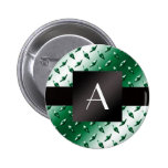 Stålsätter den gröna diamanten för monogramen plät knapp