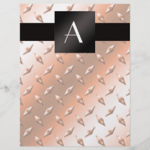 Stålsätter den orange diamanten för monogramen plä full färg flygblad