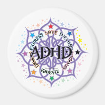 Stam- ADHD-lotusblomma Kylskåpsnagnet