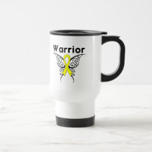 Stam- fjäril för Testicular cancerkrigare Kaffe Mugg