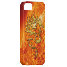 Stam- guld- drake- & bränningsoliphone case iPhone 5 fodraler