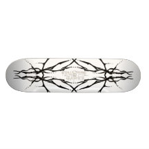 Stam- hjortskalletatuering - svart skateboard