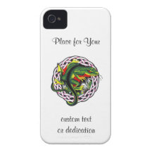 Stam- kall ödla för grönt för tecknadtatueringsymb iPhone 4 Case-Mate cases