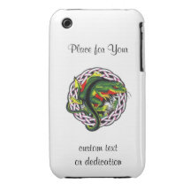 Stam- kall ödla för grönt för tecknadtatueringsymb iPhone 3 cases