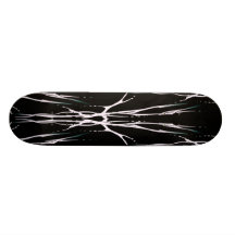 Stam- svartvit hjortskalletatuering - skate deck