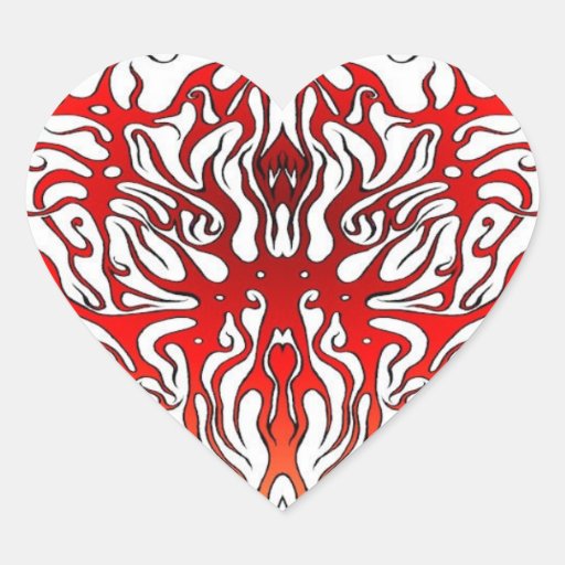 Stam- tatueringvalentinhjärta hjärtklistermärken