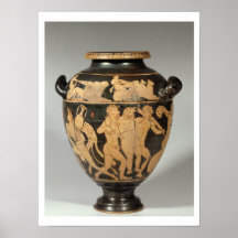 Stamnos den Dionysiac platsen, Etruscan röd-figure Affisch