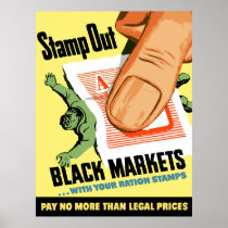 Stämpla svarten marknadsför ut -- WW2 Posters