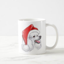 Standard pudel för julvit kaffe koppar