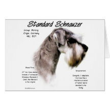 Standard Schnauzerhistoriedesign Hälsnings Kort